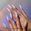 image:imageBABALAL Press On Nails Extra Long Stiletto Fake Nails Hot Pink Blue Cheetah Print with Star Design Glossy Y2K Kawaii Funky Glue On Nails 24Pcs Bright Summer NailsANS223