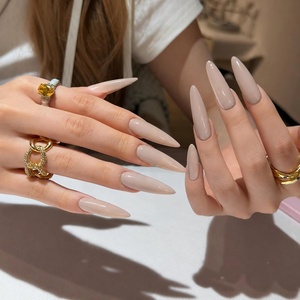 image:imageBABALAL Press On Nails Extra Long Stiletto Fake Nails Hot Pink Blue Cheetah Print with Star Design Glossy Y2K Kawaii Funky Glue On Nails 24Pcs Bright Summer NailsANS20706
