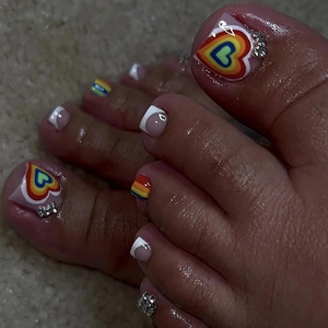 image:imageBABALAL Toe Press On Nails Short Square Black and Gold Fake Toenails 3d Chrome amp Rhinestone Design Glossy Gothic Edgy Pedicure Fake Nails for Women and Girls 24Pcs LuxuryANjzj20103